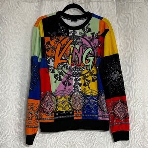 Switch Remarkable Limited Velour Sweatshirt- Multicolor Embroidered-Men’s Small